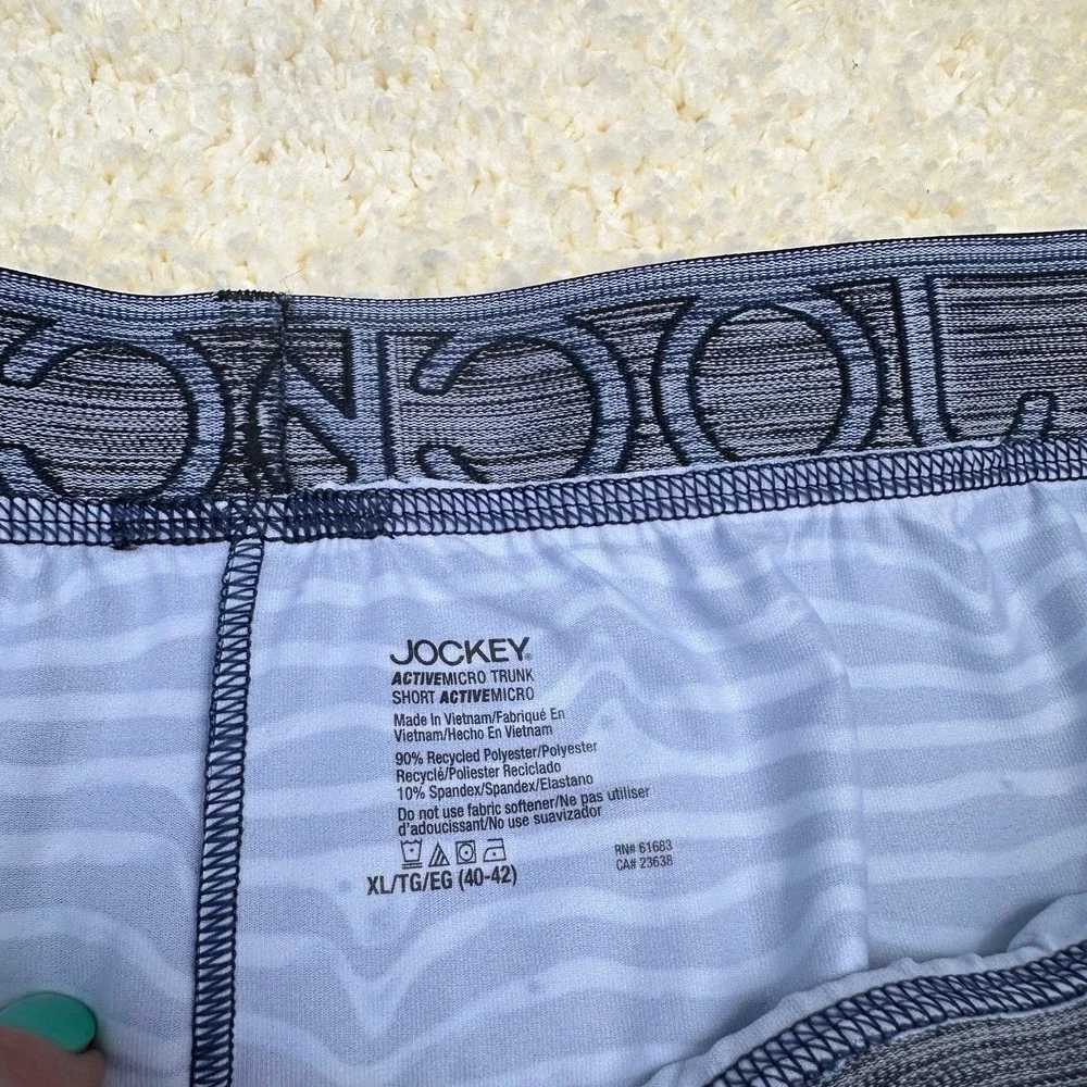 NEW 3-pack Jockey ActiveMicro Stretch Boxer Briefs Sz XL In Blue Colorway